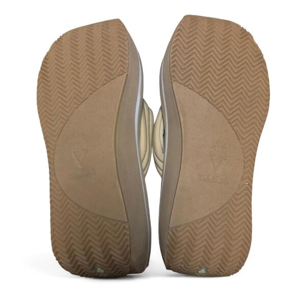 Volatile Zoe Beige Platform Sandals - Picture 6 of 6